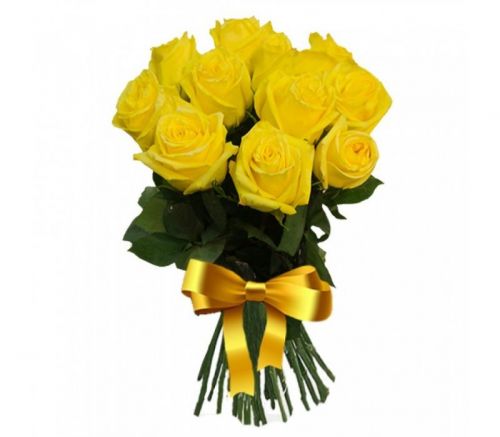 Заказать букет из 11 желтых роз с доставкой по Цигломени