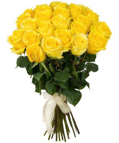 Купить с доставкой 21 желтую розу по Цигломени