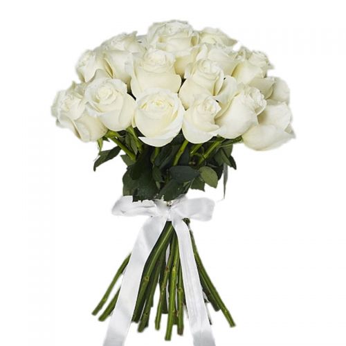 Заказать с доставкой 25 белых роз по Цигломени