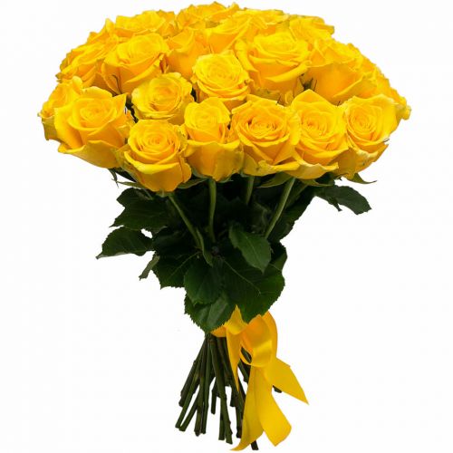 Заказать 31-у желтую розу с доставкой по Цигломени
