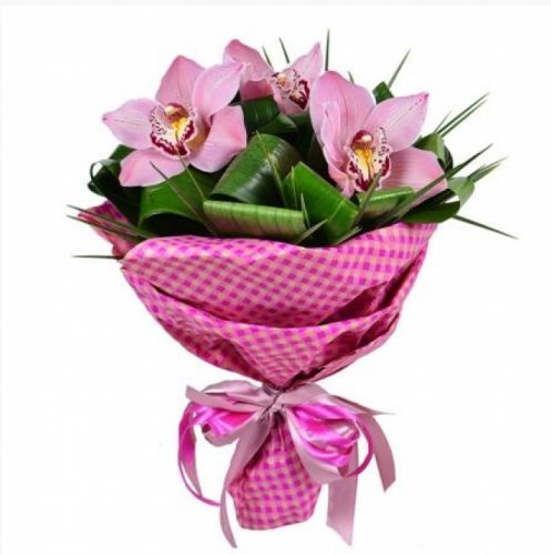 Купить букет розовых орхидей "Лара" с доставкой по Цигломени