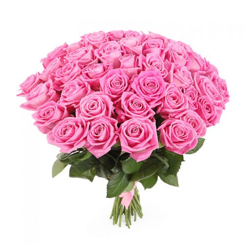 Заказать букет из 41-ой розовой розы с доставкой по Цигломени