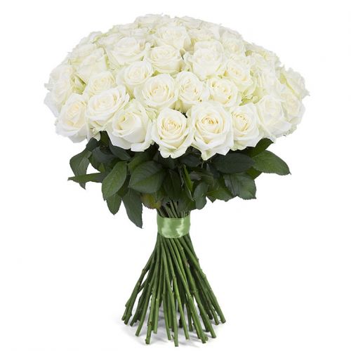 Букет из 51 белой розы - купить с доставкой по Цигломени